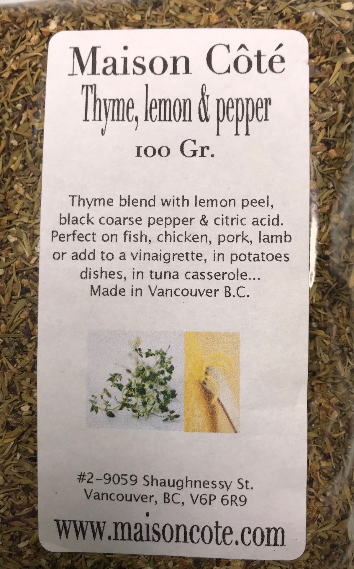 Maison Cote Thyme,lemon &amp; pepper